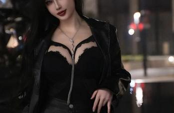 微密圈 – 就爱周妍希的皮衣写真，尤其是那洒脱又不羁的气质…