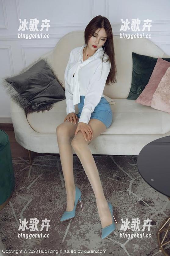 花漾show - 精选妲己_Toxic制服套图：这姿势锁住一切目光，服了！